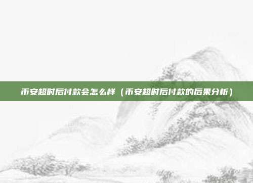 币安超时后付款会怎么样（币安超时后付款的后果分析）