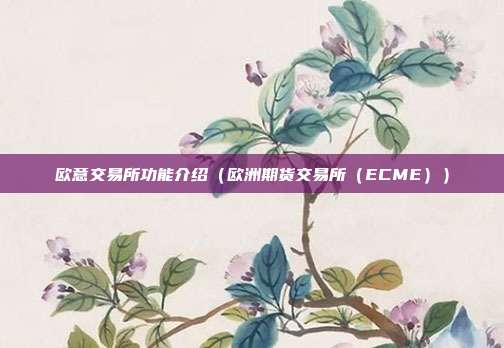 欧意交易所功能介绍（欧洲期货交易所（ECME））