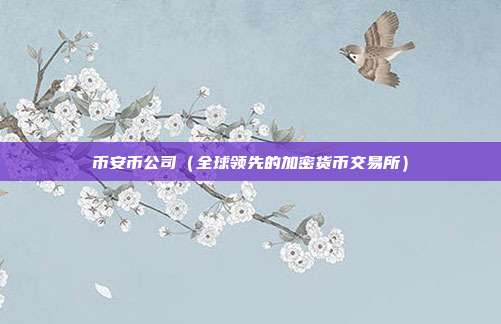 币安币公司（全球领先的加密货币交易所）