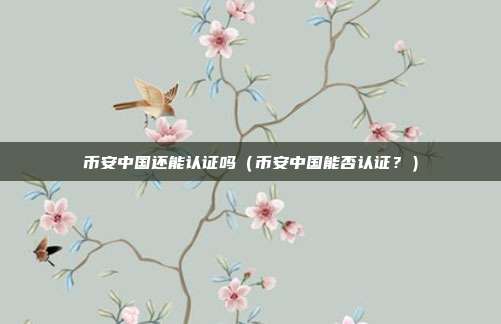 币安中国还能认证吗（币安中国能否认证？）