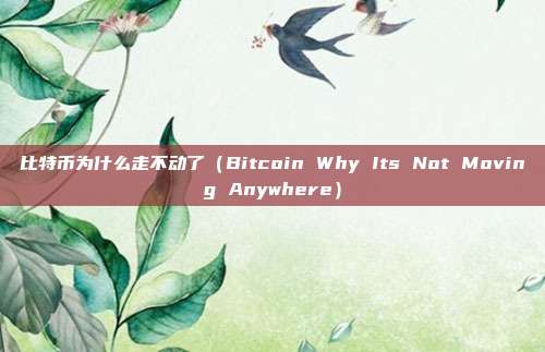 比特币为什么走不动了（Bitcoin Why Its Not Moving Anywhere）