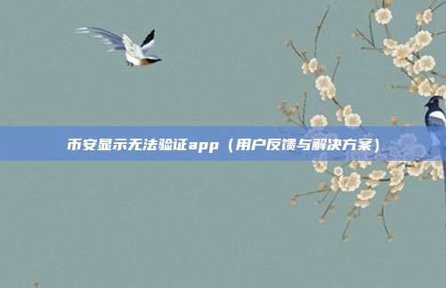 币安显示无法验证app（用户反馈与解决方案）