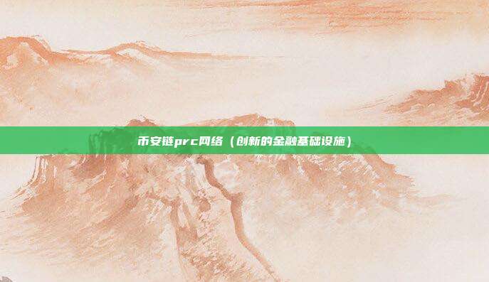 币安链prc网络（创新的金融基础设施）