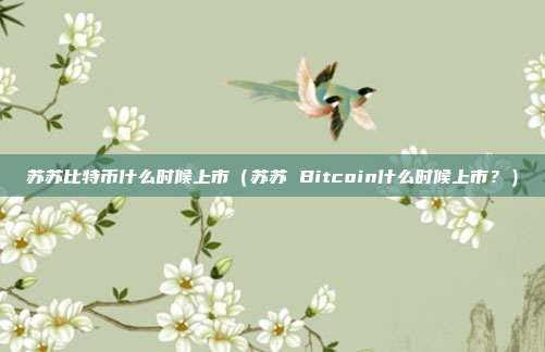 苏苏比特币什么时候上市（苏苏 Bitcoin什么时候上市？）