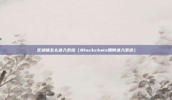 区块链怎么进入系统（Blockchain如何进入系统）