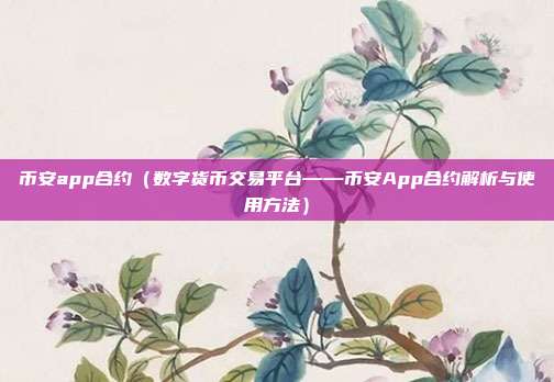 币安app合约（数字货币交易平台——币安App合约解析与使用方法）