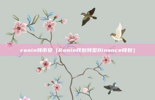 ronin转币安（Ronin钱包转至Binance钱包）