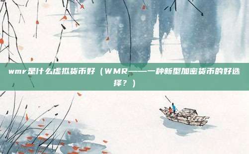 wmr是什么虚拟货币好（WMR——一种新型加密货币的好选择？）