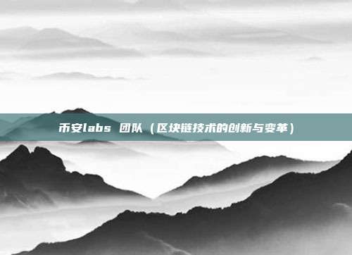 币安labs 团队（区块链技术的创新与变革）