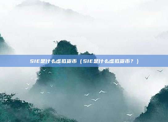 SIE是什么虚拟货币（SIE是什么虚拟货币？）