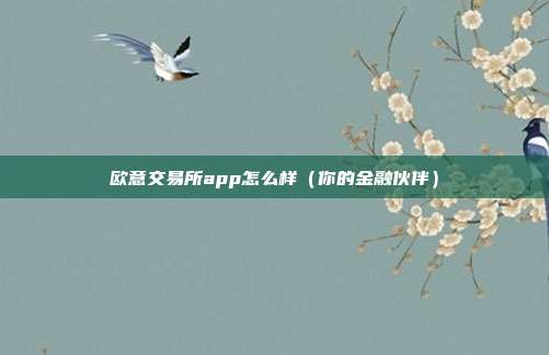 欧意交易所app怎么样（你的金融伙伴）