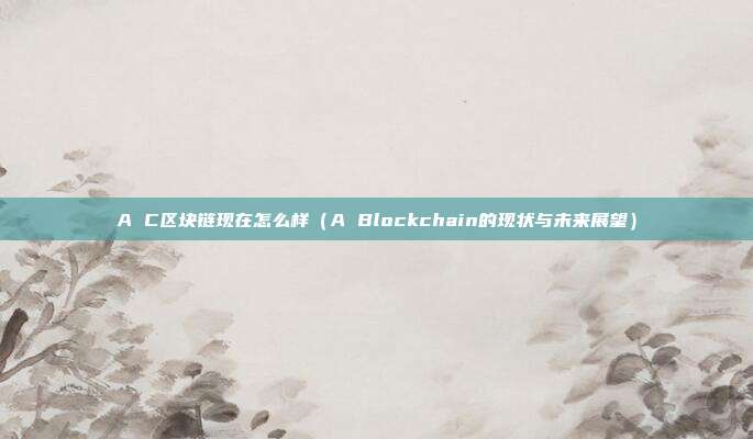 A C区块链现在怎么样（A Blockchain的现状与未来展望）