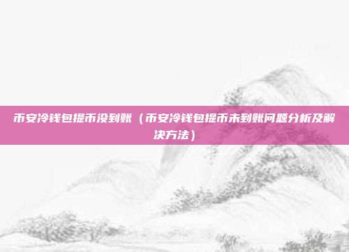 币安冷钱包提币没到账（币安冷钱包提币未到账问题分析及解决方法）