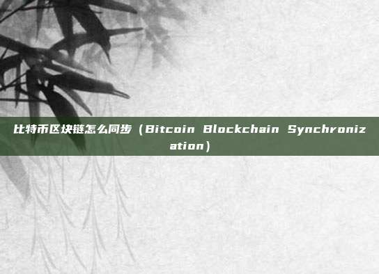 比特币区块链怎么同步（Bitcoin Blockchain Synchronization）