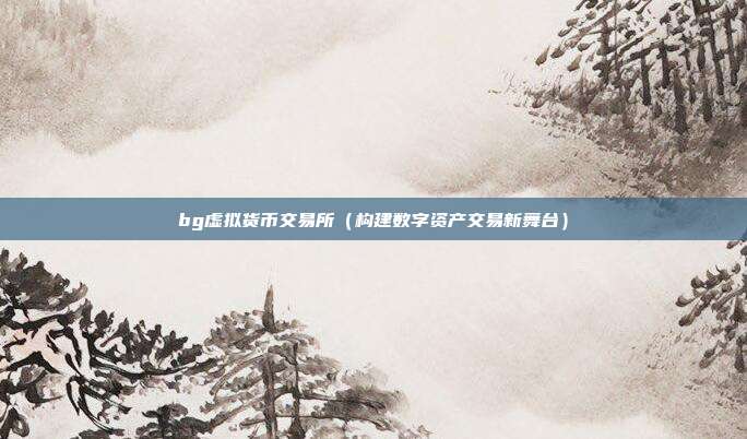 bg虚拟货币交易所（构建数字资产交易新舞台）