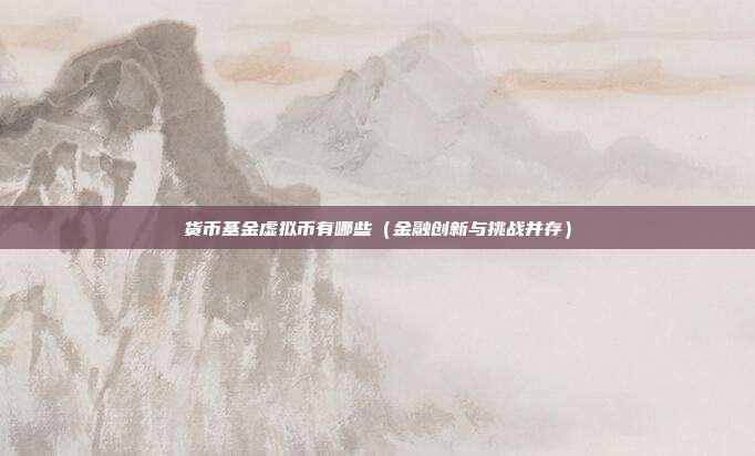 货币基金虚拟币有哪些（金融创新与挑战并存）