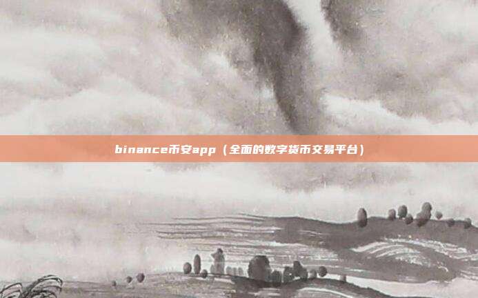 binance币安app（全面的数字货币交易平台）