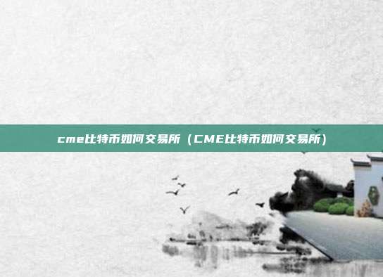 cme比特币如何交易所（CME比特币如何交易所）