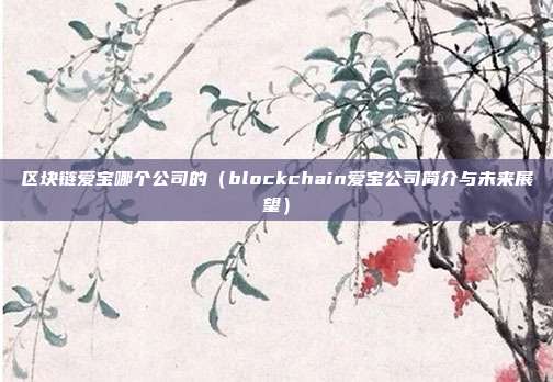 区块链爱宝哪个公司的（blockchain爱宝公司简介与未来展望）