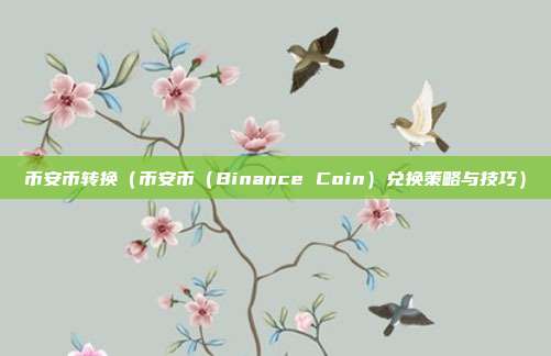 币安币转换（币安币（Binance Coin）兑换策略与技巧）