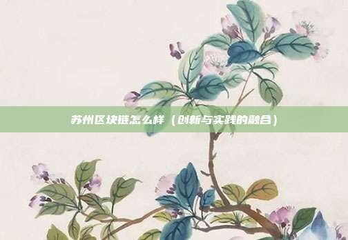 苏州区块链怎么样（创新与实践的融合）