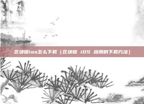 区块链ios怎么下载（区块链 iOS 应用的下载方法）