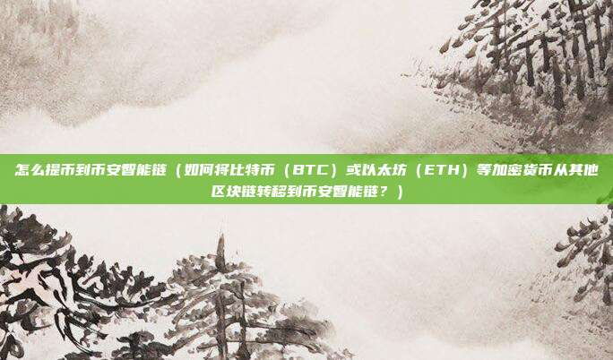 怎么提币到币安智能链（如何将比特币（BTC）或以太坊（ETH）等加密货币从其他区块链转移到币安智能链？）